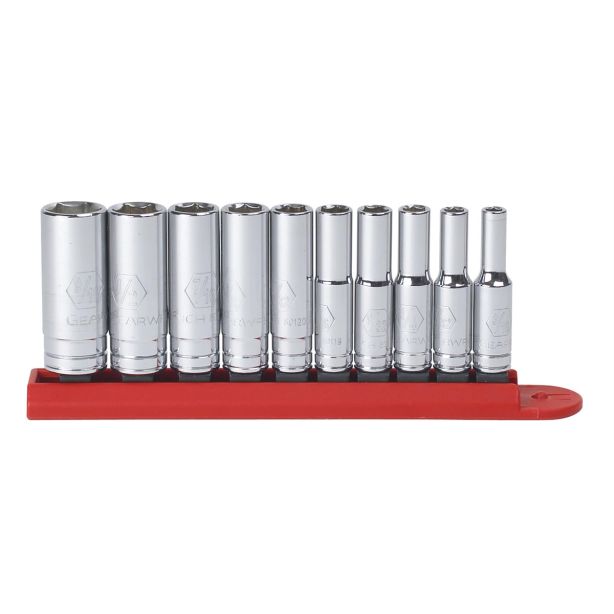 10PC 1/4" DRIVE 6PT DEEP SAE SOCKET SET GearWrench 80305
