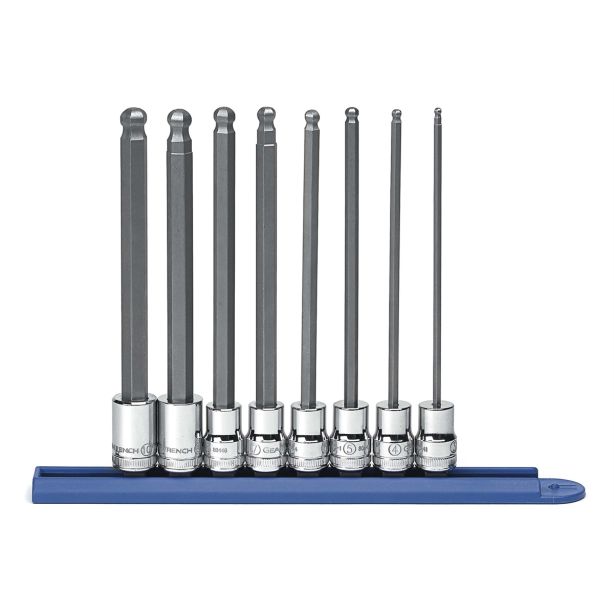 8PC 3/8" DRIVE METRIC BALL HEX BIT SOCKET SET GearWrench 80573
