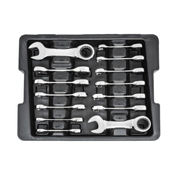 14PC RATCHETING COMBI STUBBY WRE SET GearWrench 85206