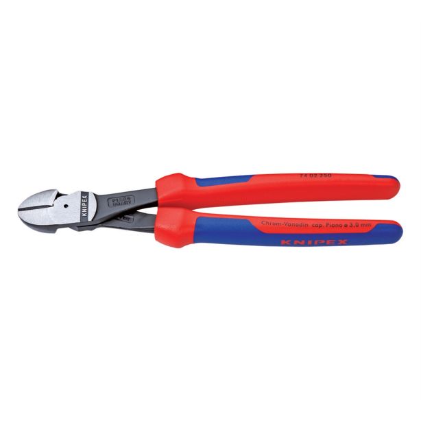 10" HIGH LEVERAGE DIAGONAL CUTTERS-COMFORT GRIP Knipex 74 02 250