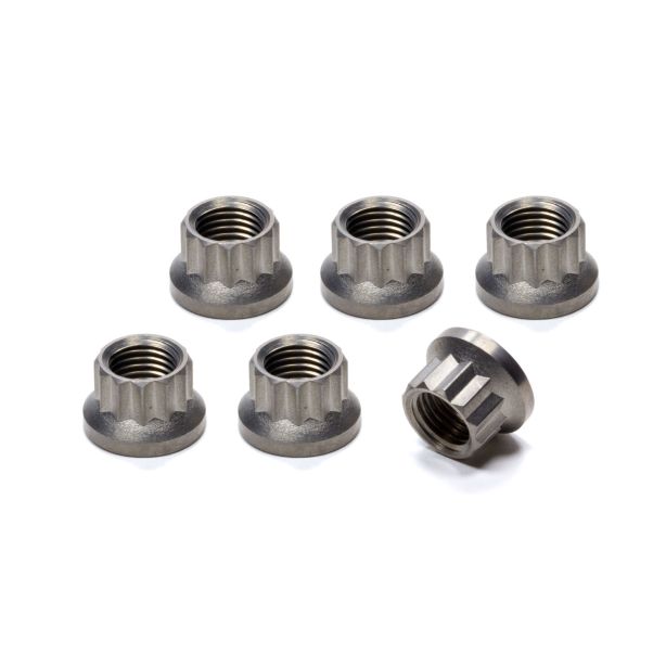 Torque Tube Nut Set 12pt Titanium 6pk KING RACING PRODUCTS 4093