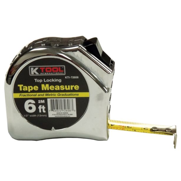 1/2" x 6' Tape Measure with SAE and Metric Marking K Tool International KTI72606