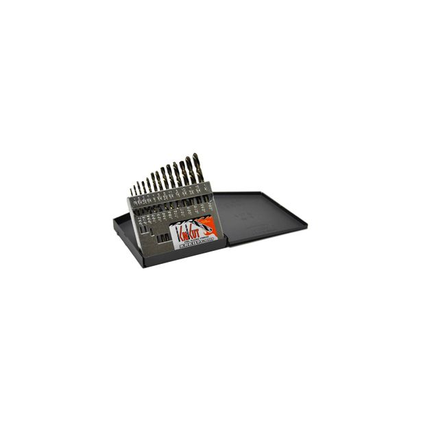Knkut 13KK6 13 Piece Left Hand Jobber Length Drill Bit Set