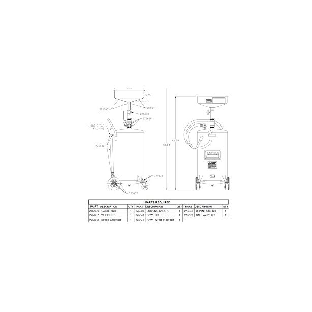 Lincoln Industrial Corp. 275641 Drain Bowl Kit for 3601