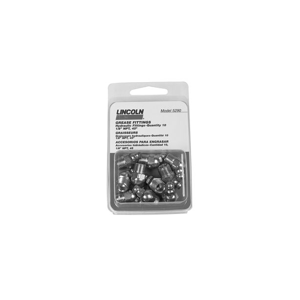Lincoln Industrial Corp. 5290 45? 1/8" Grease Fitting 10 Pk