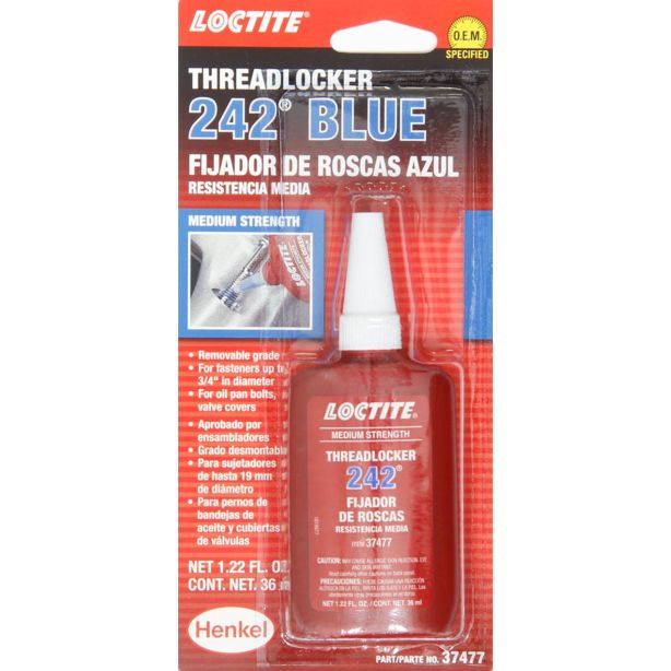 Threadlocker 242 Blue 36ml/1.22oz LOCTITE 492140