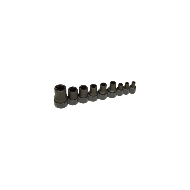Lisle Corporation 83100 External Torx Plus Socket Set 1/2" Drive E6   E18