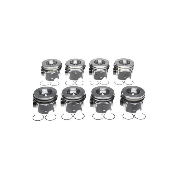 Piston Set w/Rings Ford 6.4L Diesel 8pk MICHIGAN 77 2243666WR075MM