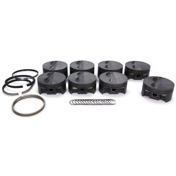SBC PowerPak Piston Set 4.030 Bore Flat-Top -9cc MAHLE PISTONS 197724930