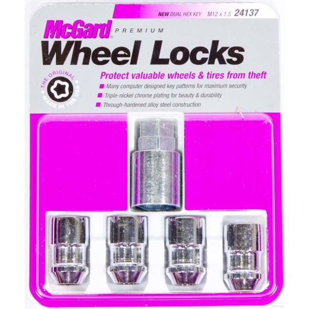WHEEL LOCK 12MM x 1.50 CONICAL SEAT (4) MCGARD 24137