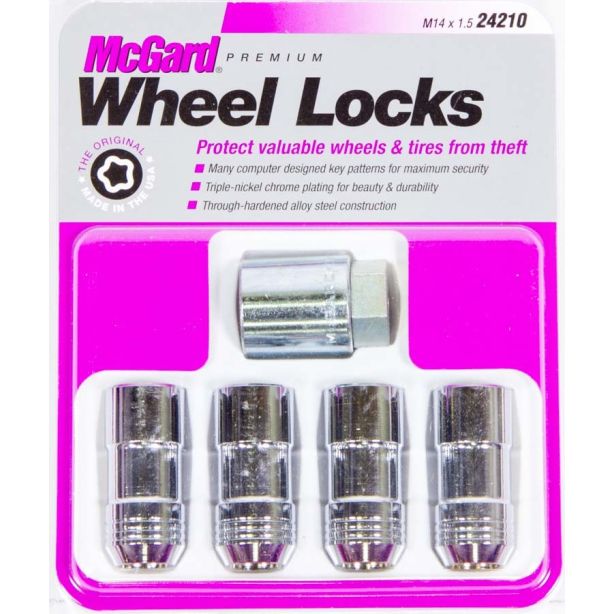 WHEEL LOCK 14MM X 1.50 CONICAL SEAT 22mm Hex (4 MCGARD 24210