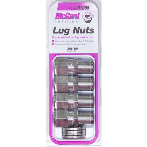LUG NUT 1/2 STD SHANK RACING (4) MCGARD 61005