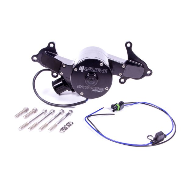 Hemi Billet Electric W/P - Hi-Flow - Black MEZIERE WP314S