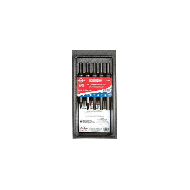5 Pc Air Chisel Tapered Punch Set MAYHEW STEEL PRODUCTS 32022