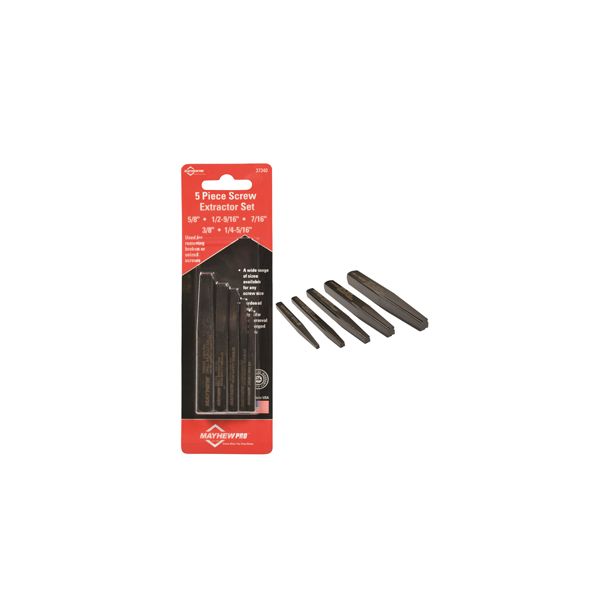 5 Piece Screw Extractor Set  MAYHEW STEEL PRODUCTS 37340