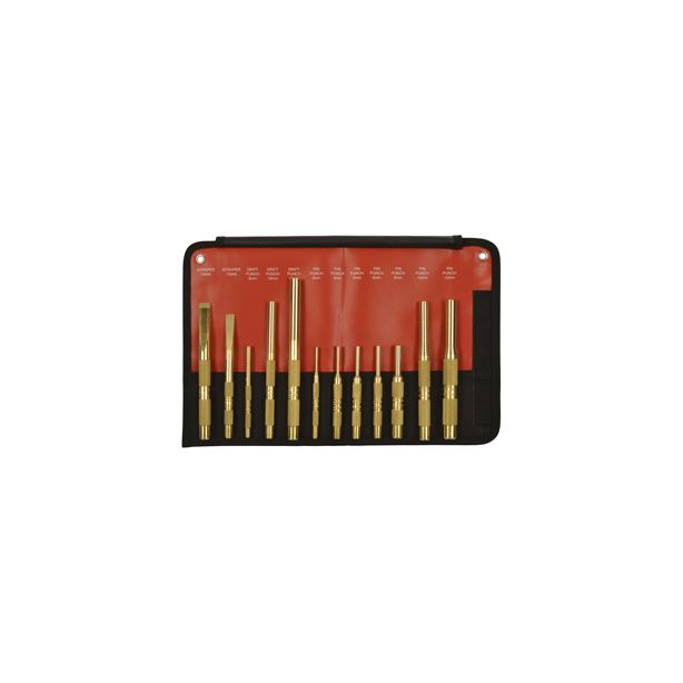 12 Piece Brass  Punch & Scraper Metric Set MAYHEW STEEL PRODUCTS 61397