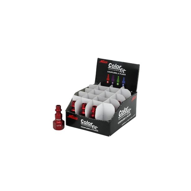 1/4" NPTF ColorFit Plugs M Style Red   MILTON 728MC 20