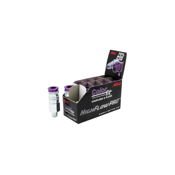 1/4" NPTM Coupler ColorFit V Purple HIGHFLOWPRO MILTON 765VC **(EACH)**
