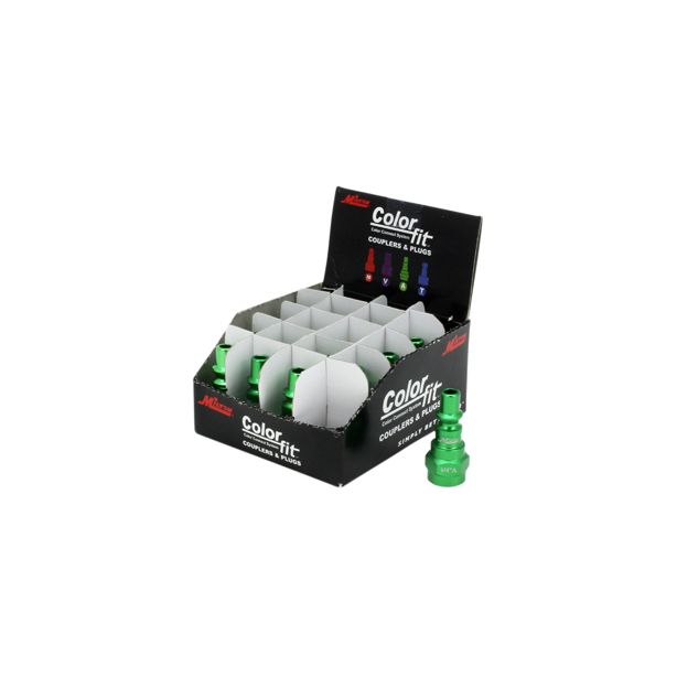 1/4" NPTF Plug ColorFit A Style Green MILTON 778AC (each)