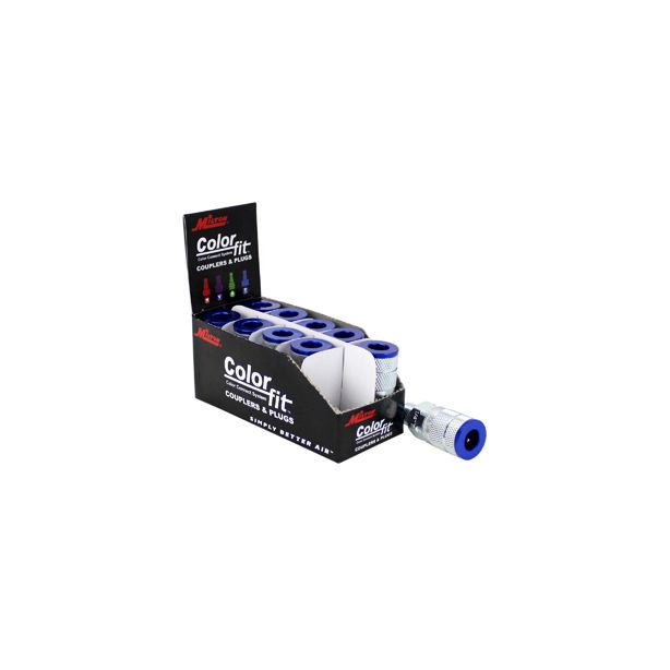 1/4" NPTM Couplers ColorFit T Style Blue MILTON 786TC