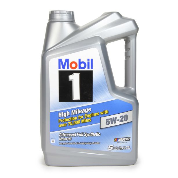 5w20 High Mileage Oil 5 Qt Bottle MOBIL 1 MOB120768-1