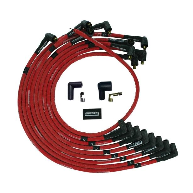 MOROSO 52526 Ultra Plug Wire Set SBC Over V/C Red