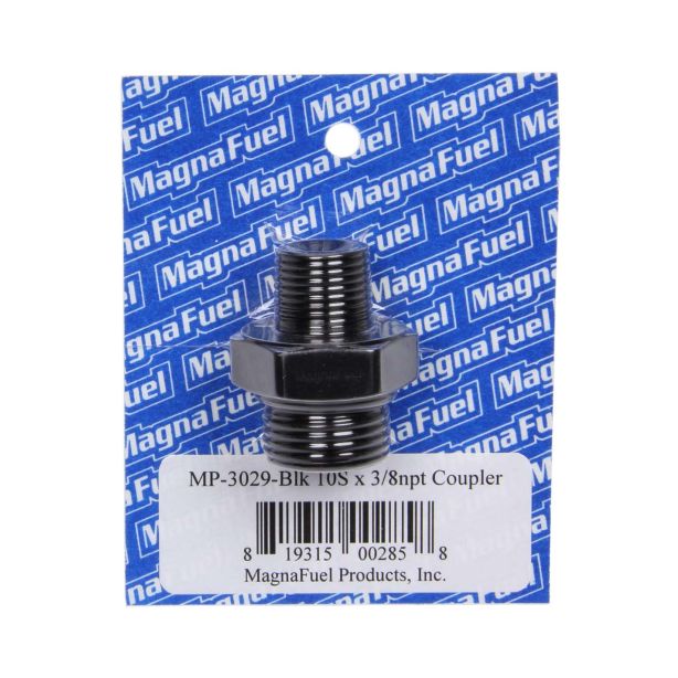 Union Couple Fitting - #10 x 3/8npt - Black MAGNAFUEL/MAGNAFLOW FUEL SYSTEMS MP-3029-BLK