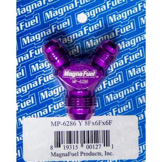 Y-Fitting - 2 #6 Male & 1 #8 MAGNAFUEL/MAGNAFLOW FUEL SYSTEMS MP-6286