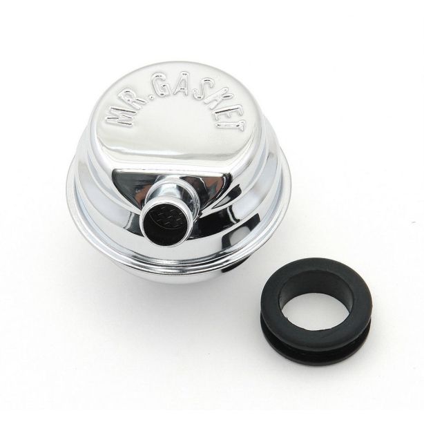 Chrome Breather W/Tube  MR. GASKET 2059