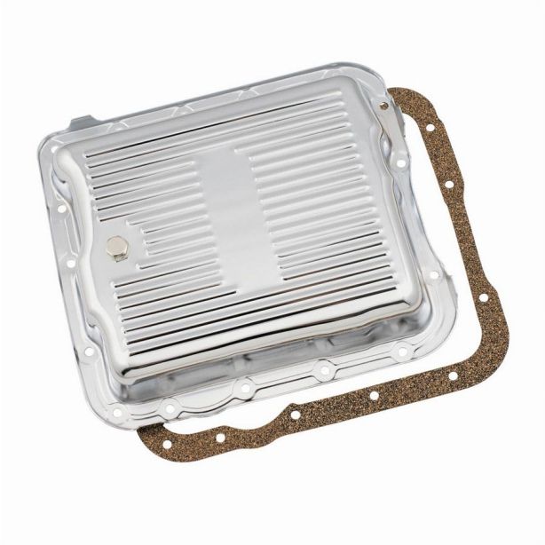 700R4 Chrome Trans. Pan Stock Depth MR. GASKET 9732