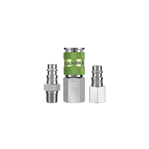 High Flow Coupler & Plug Kit 3-Piece 1/4" NPT Flexzilla® LEGACY MANUFACTURING CO