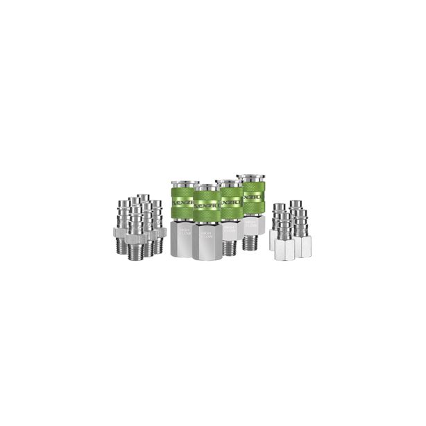 Legacy Manufacturing A53458FZ 14 Pc Flexzilla Pro High Flow Coupler & Plug Kit
