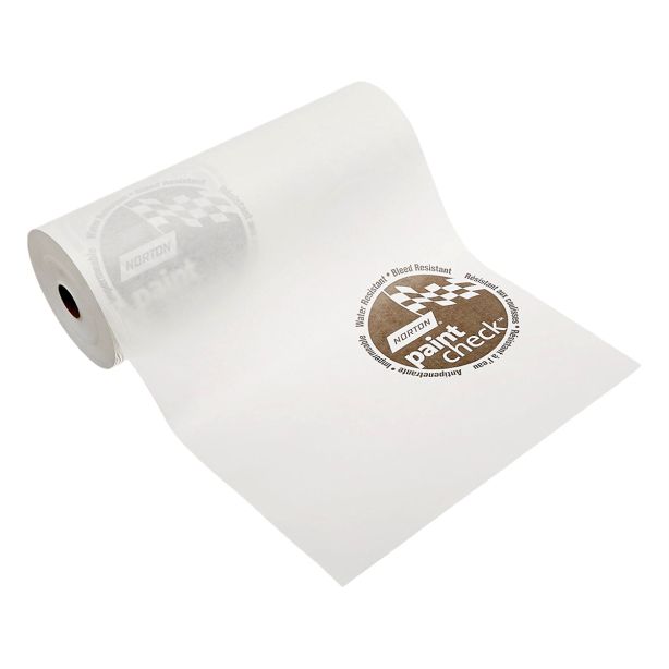 12" x 750' White Polycoated Masking Paper Norton Abrasives 63642500403