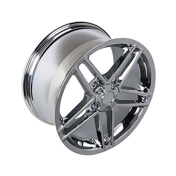 18" Replica Wheel CV07A Fits Chevrolet Corvette - C6 Z06 Rim 18x9.5 Chrome Wheel