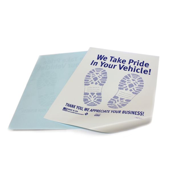 One Color, Blue Footprint on Poly-Back paper Petoskey Plastics FB-M1765-01