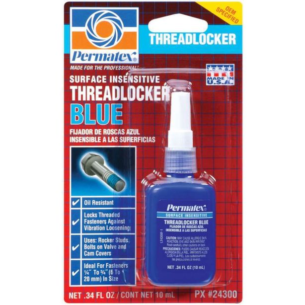 Medium Threadlocker 10ml Bottle - Blue PERMATEX 24300