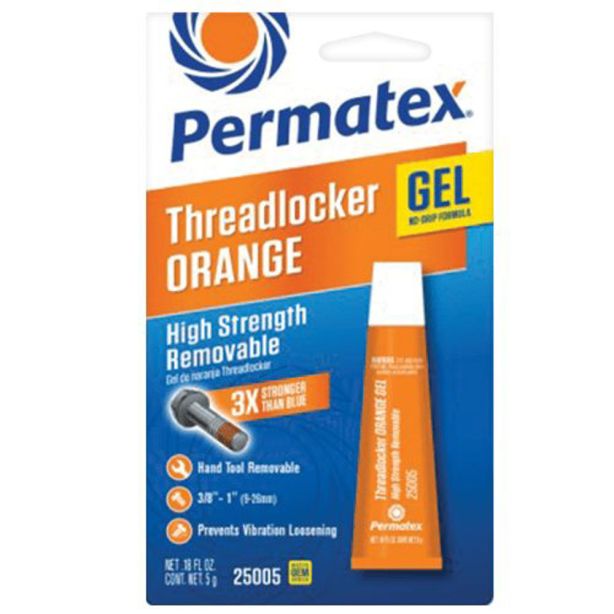 Threadlocker High Streng th Orange 5 Gram Tube PERMATEX 25005