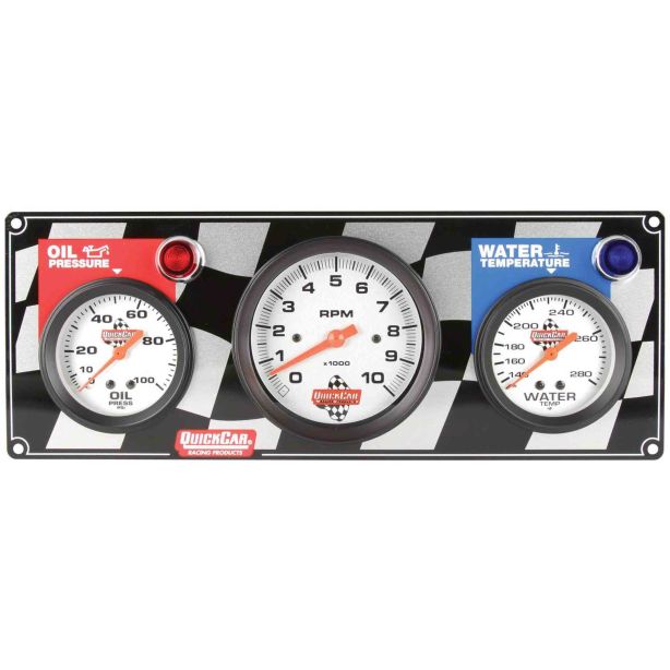 Gauge Panel OP/WT W/Tach  QUICKCAR RACING PRODUCTS 61-60313