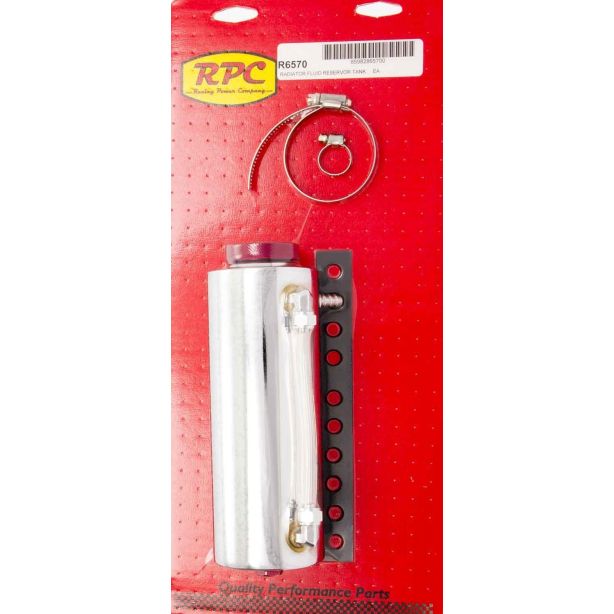 Chrome Radiator Fluid Reservor Tank RACING POWER CO-PACKAGED R6570