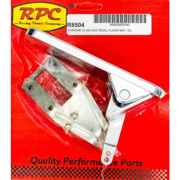 Floor Mount Gas Pedal Chrome RACING POWER CO-PACKAGED R8504