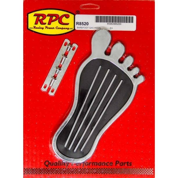 Gas Pedal Barefoot Chrom Steel RACING POWER CO-PACKAGED R8520