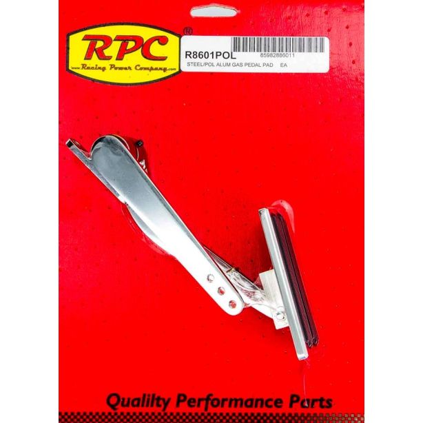 Gas Pedal Polished Alum  RACING POWER CO-PACKAGED R8601POL