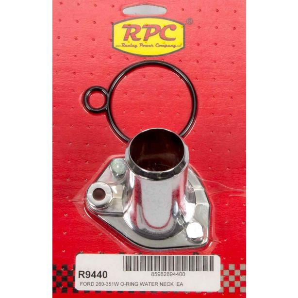65-75 SBF Steel Water Neck Chrome RACING POWER CO-PACKAGED R9440