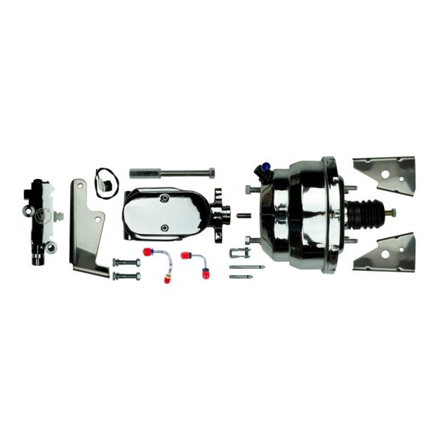 Chrome 8in Dual Booster and Master Cylinder RIGHT STUFF DETAILING J81315171