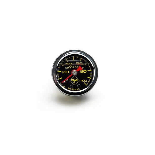 0-100 PSI Fuel Pressure Gauge Blk Face/Chrm Case RUSSELL 650320