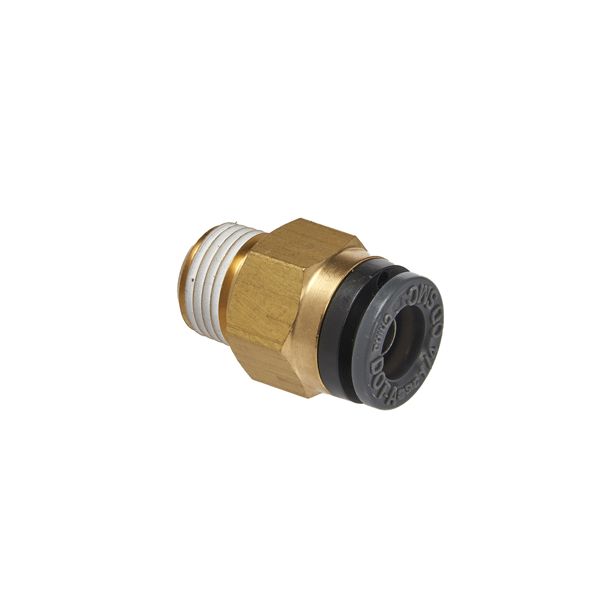 S.U.R & R ABM220 Straight Male Connector 1/4" Tube X 1/8" NPT (2)