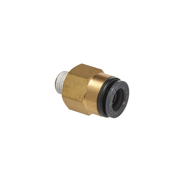 S.U.R & R ABM320 Straight Male Connector 3/8" Tube X 1/8" NPT (2)