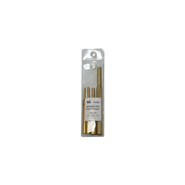 4 Piece Brass Pin Punch Set  S & G TOOL AID 14290