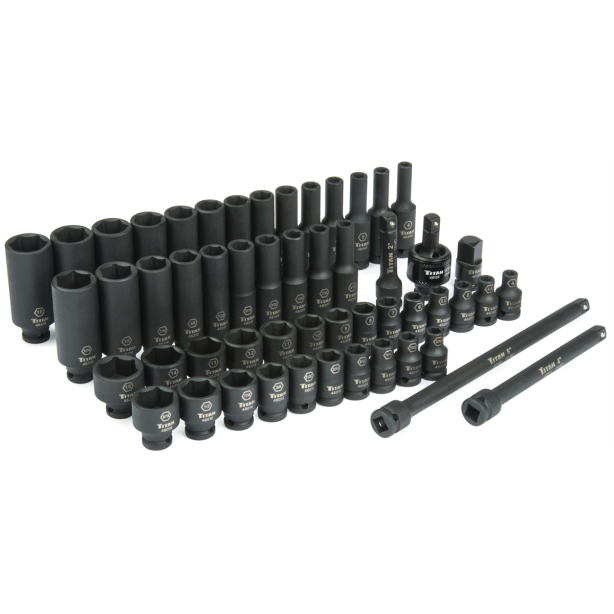 TITAN 53-PC 1/4" DR SAE AND METRIC I TITAN TIT46053