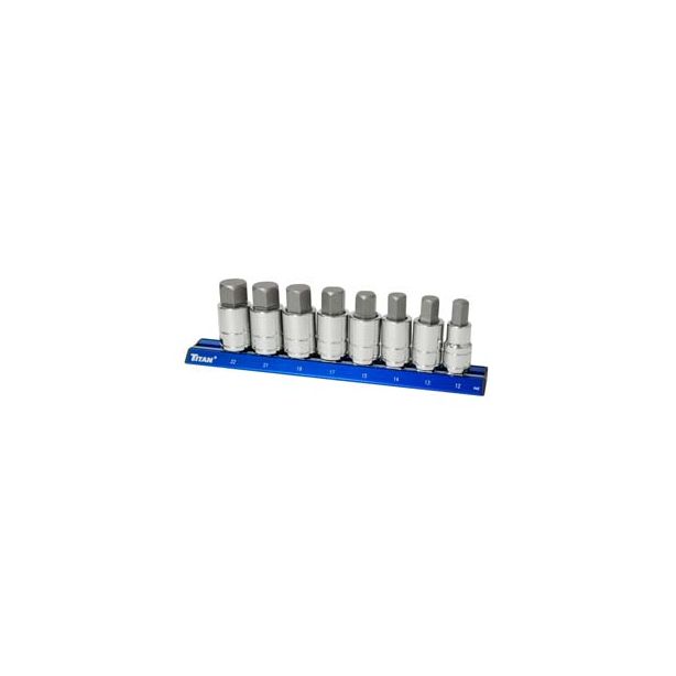 7 Piece Metric Large Hex Bit Socket Set TITAN  16131